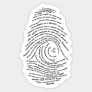 Darwin's Fingerprint by Tai's Tees Sticker